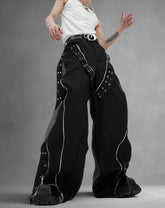 HEYFANCYSTYLE Pour Homme Japanese Luxury Streetwear Zipped Pants